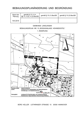 Bebauungsplan Nr. 15 „Biogasanlage Hohnebostel“ 1