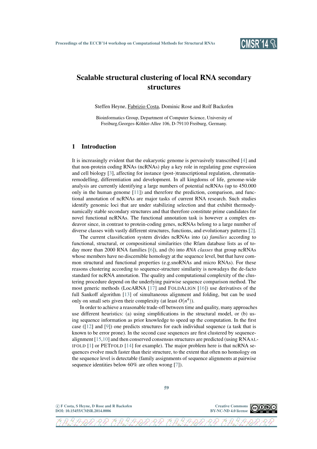 Proceedings of the ECCB'14 Workshop Oncomputational