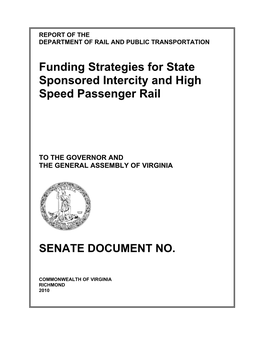2010 Funding Strategies for State Sponsored Intercity and High