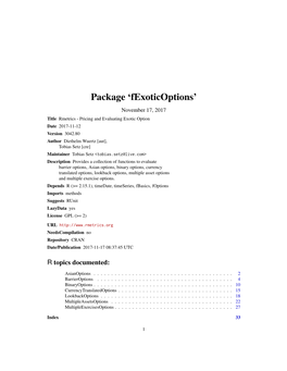 Package 'Fexoticoptions'