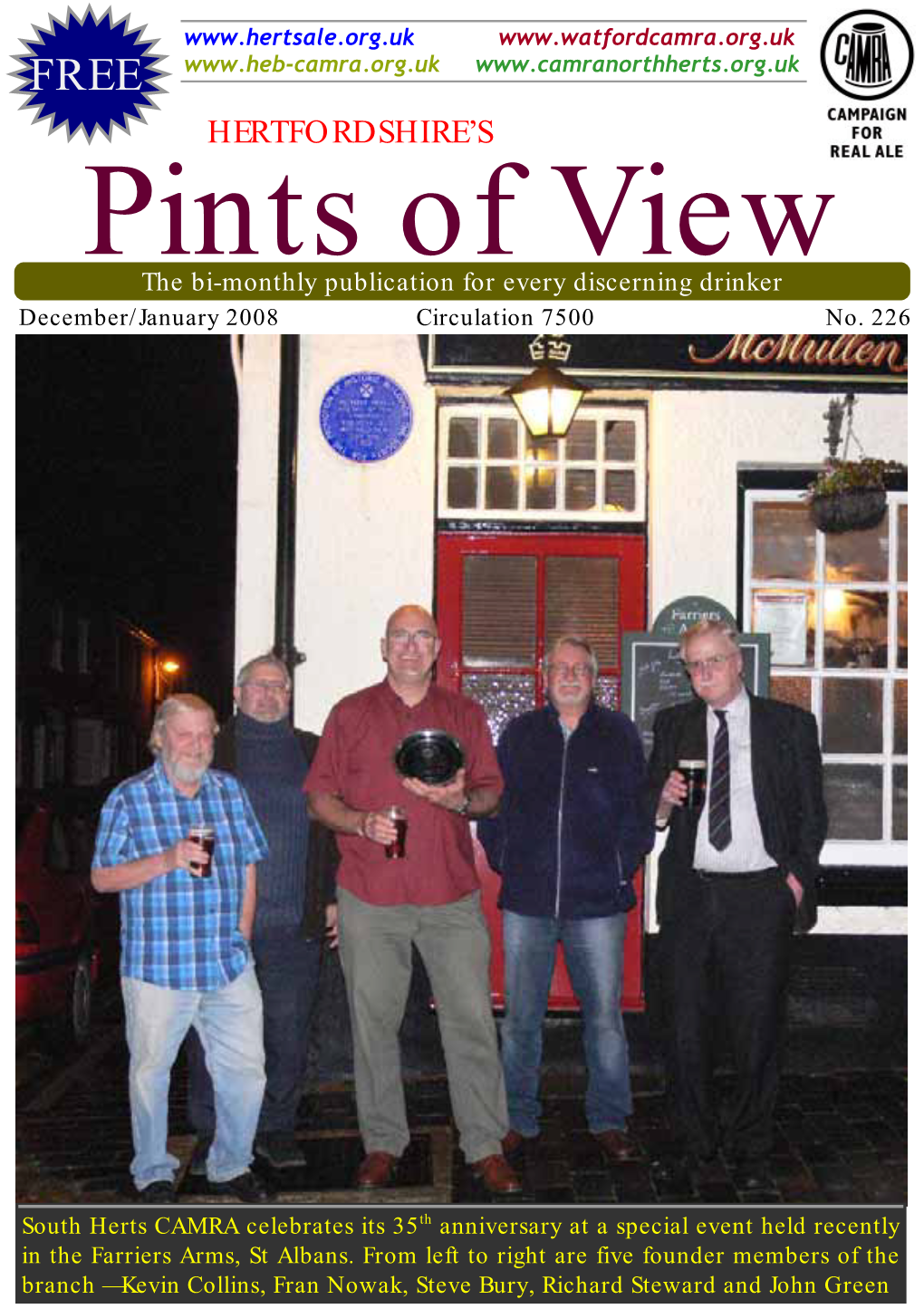 Pints of View the Bi-Monthly Publication F Or Every Discerning Drinker