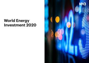 World Energy Investment 2020 World Energy Investment 2020 Abstract