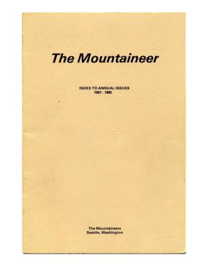 Mountaineer INDEX 1967-1980