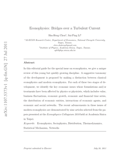 Econophysics: Bridges Over a Turbulent Current