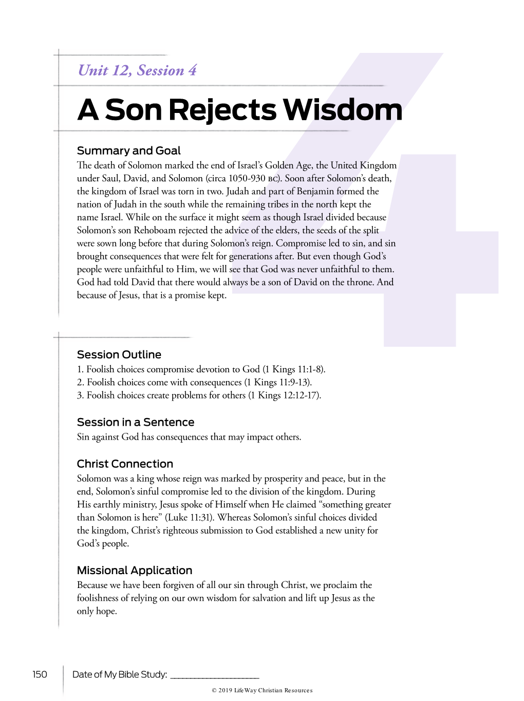 A Son Rejects Wisdom