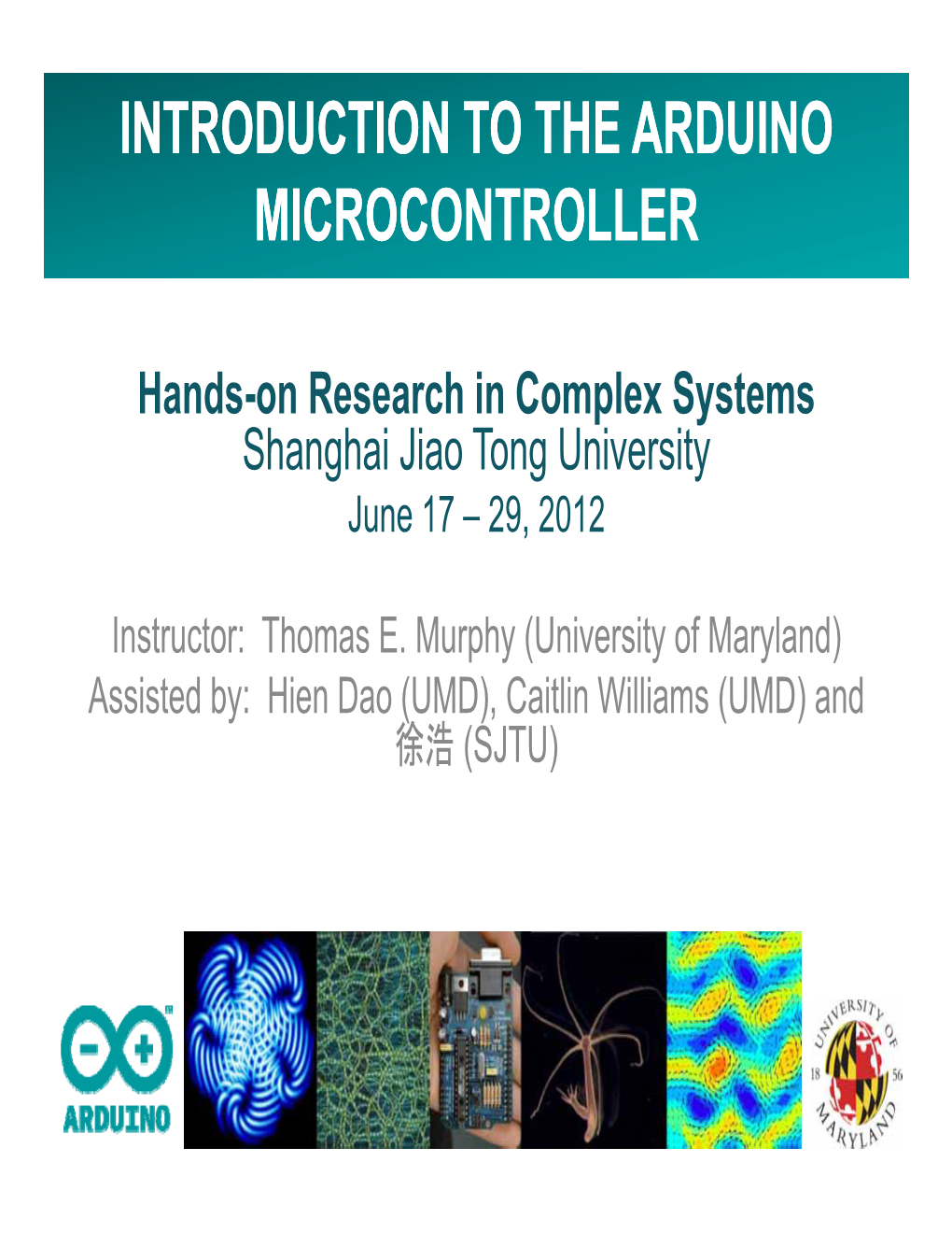 Introduction to the Arduino Microcontroller