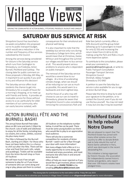 Saturday Bus Service at Risk