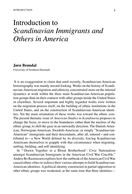 Introduction to Scandinavian Immigrants and Others in America