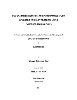 Design, Implementation and Performance Study of Gigabit Ethernet Protocol Using Embedded Technologies