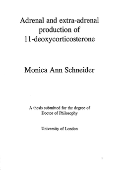 Adrenal and Extra-Adrenal Production of 11-Deoxycorticosterone Monica