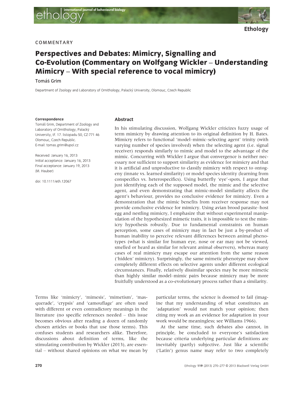 Mimicry, Signalling and Coevolution