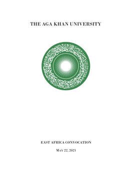 East Africa Convocation May 22, 2021