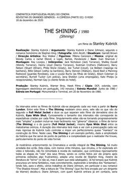 THE SHINING / 1980 (Shining)