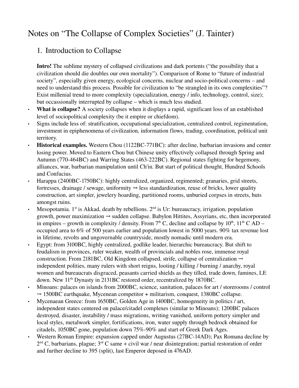 The Collapse of Complex Societies” (J