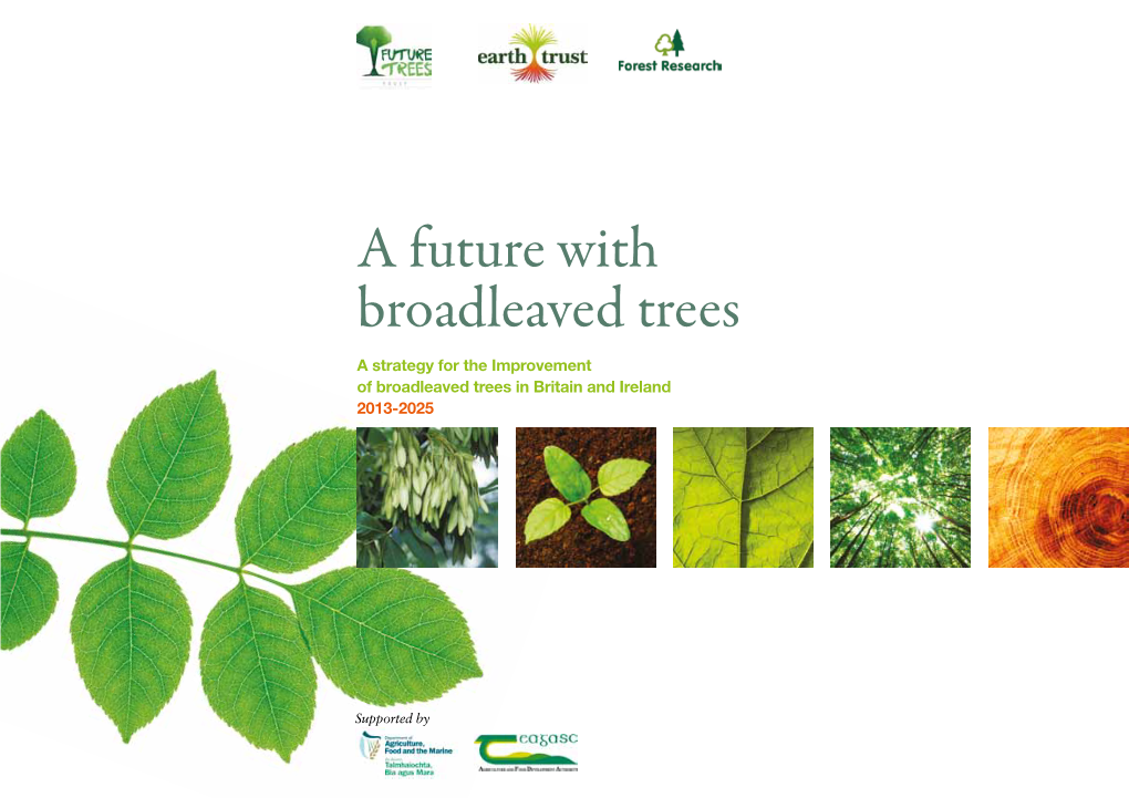 A Future with Broadleaved Trees a Strategy for the Improvement of Broadleaved Trees in Britain and Ireland 2013-2025