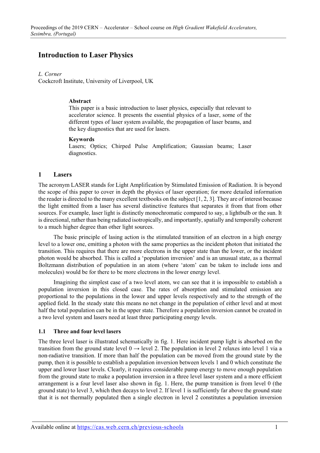 Introduction to Laser Physics