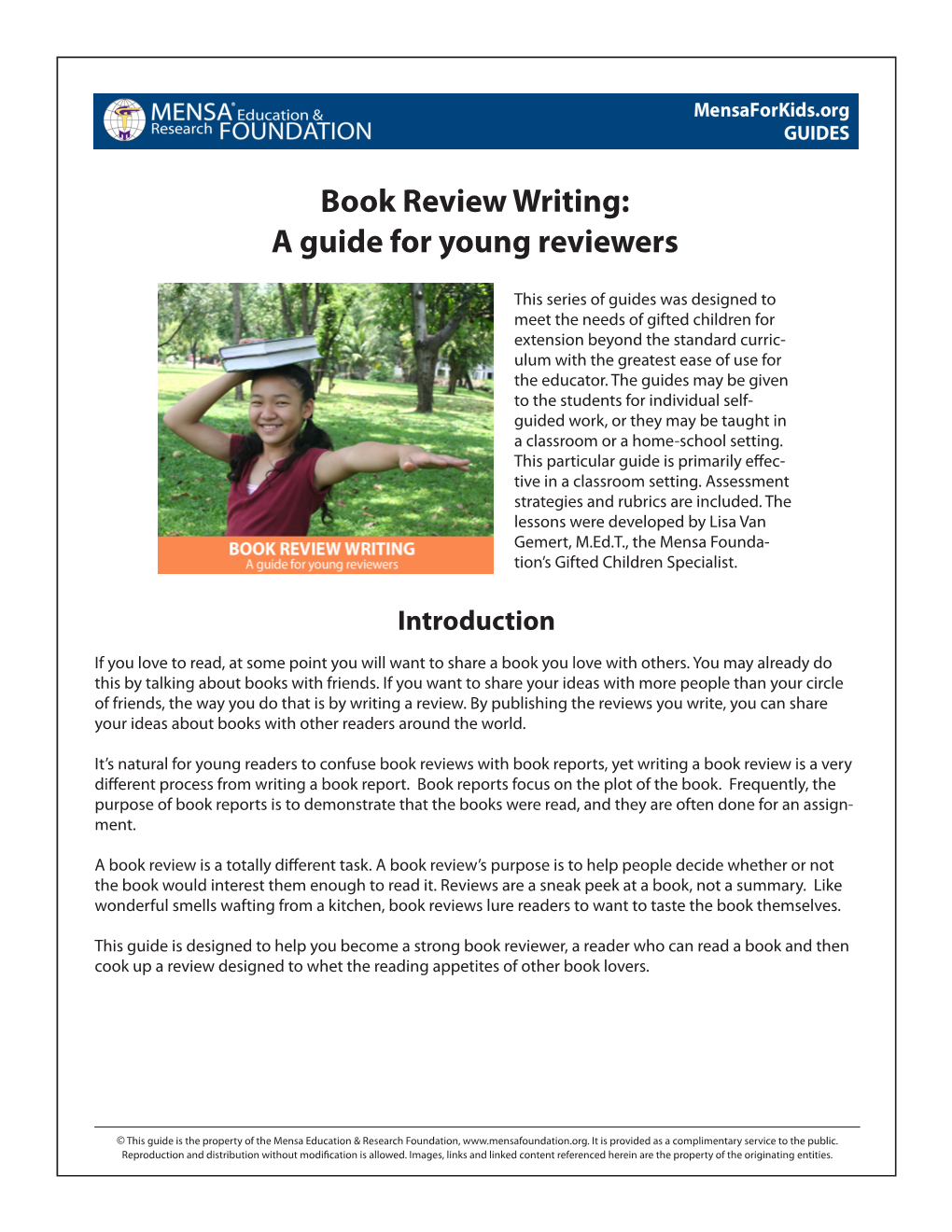 Book Review Writing: a Guide for Young Reviewers