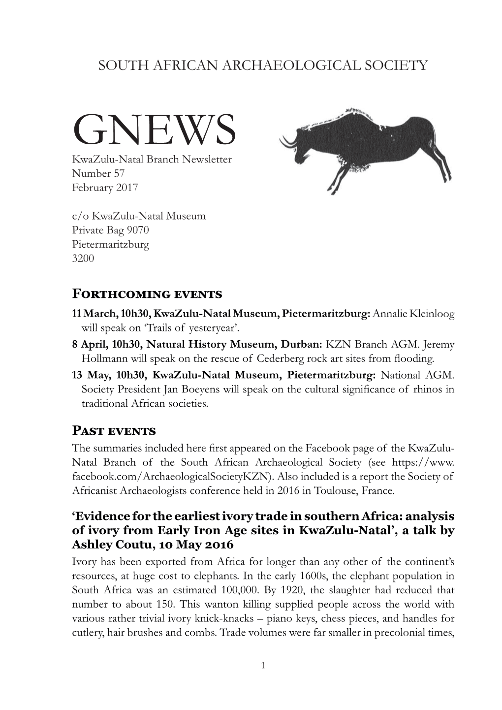 GNEWS No 57, February 2017