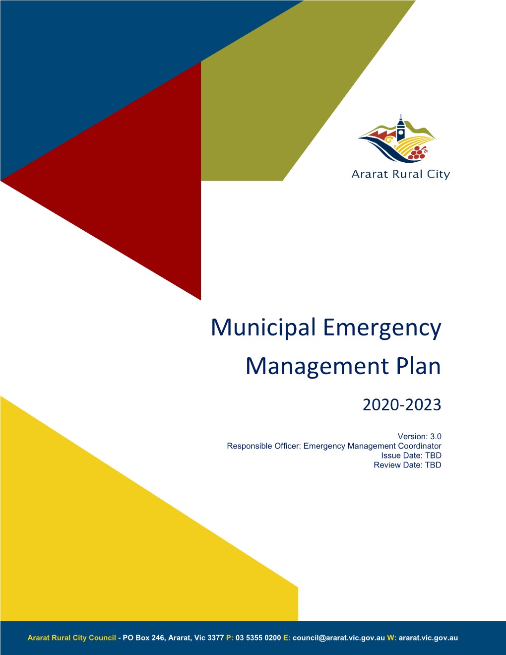 Municipal Emergency Management Plan