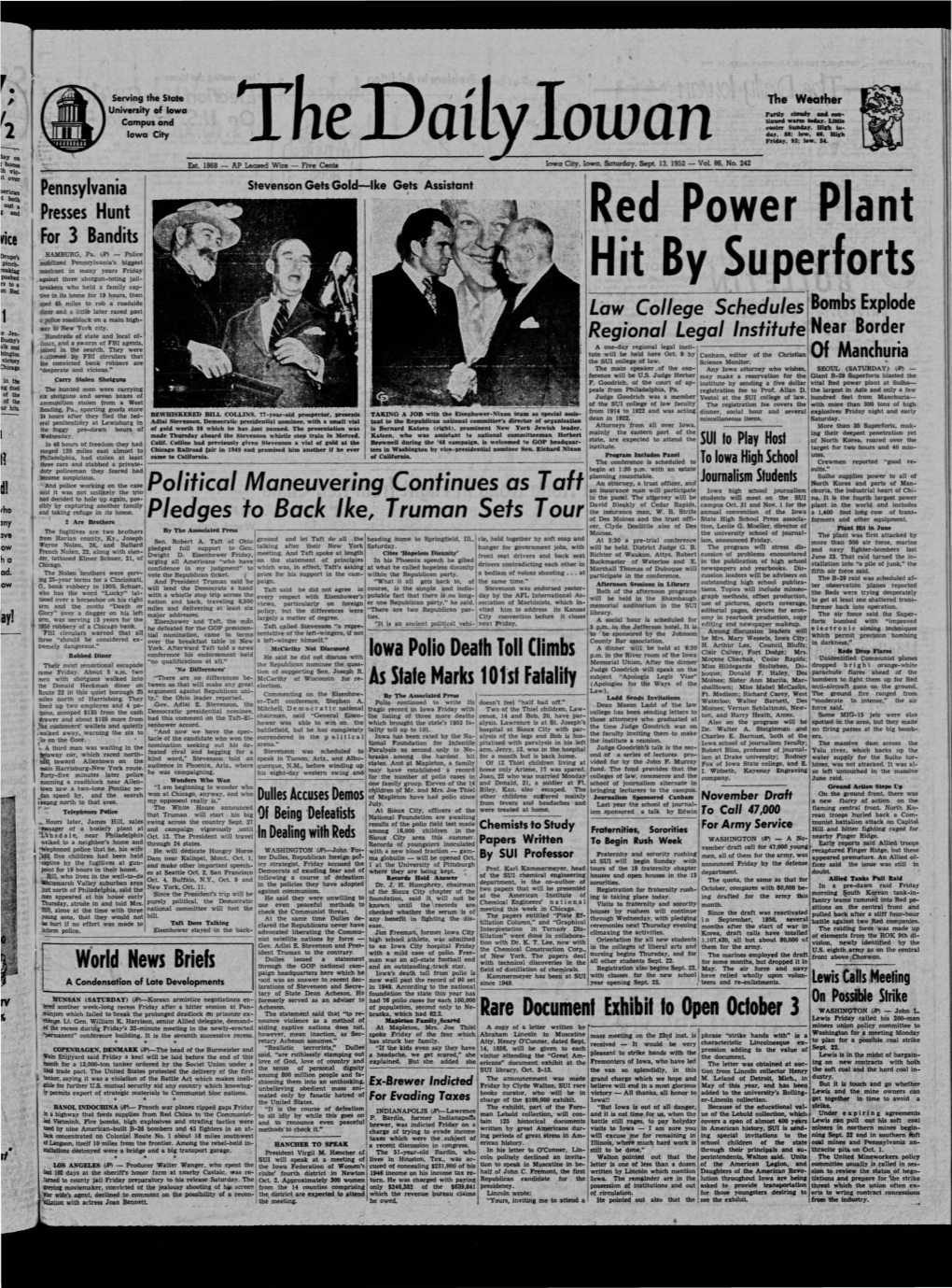 Daily Iowan (Iowa City, Iowa), 1952-09-13