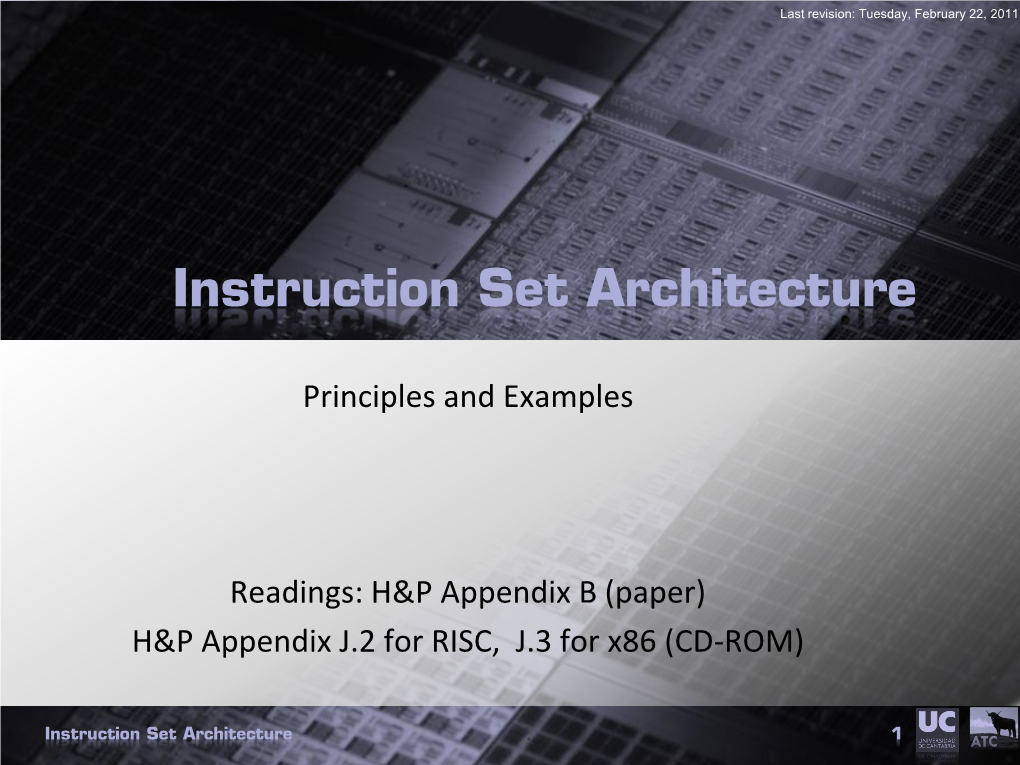 Instruction Set Architecture