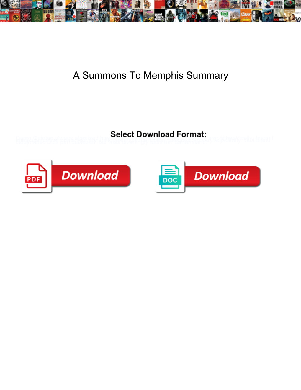 A-Summons-To-Memphis-Summary.Pdf