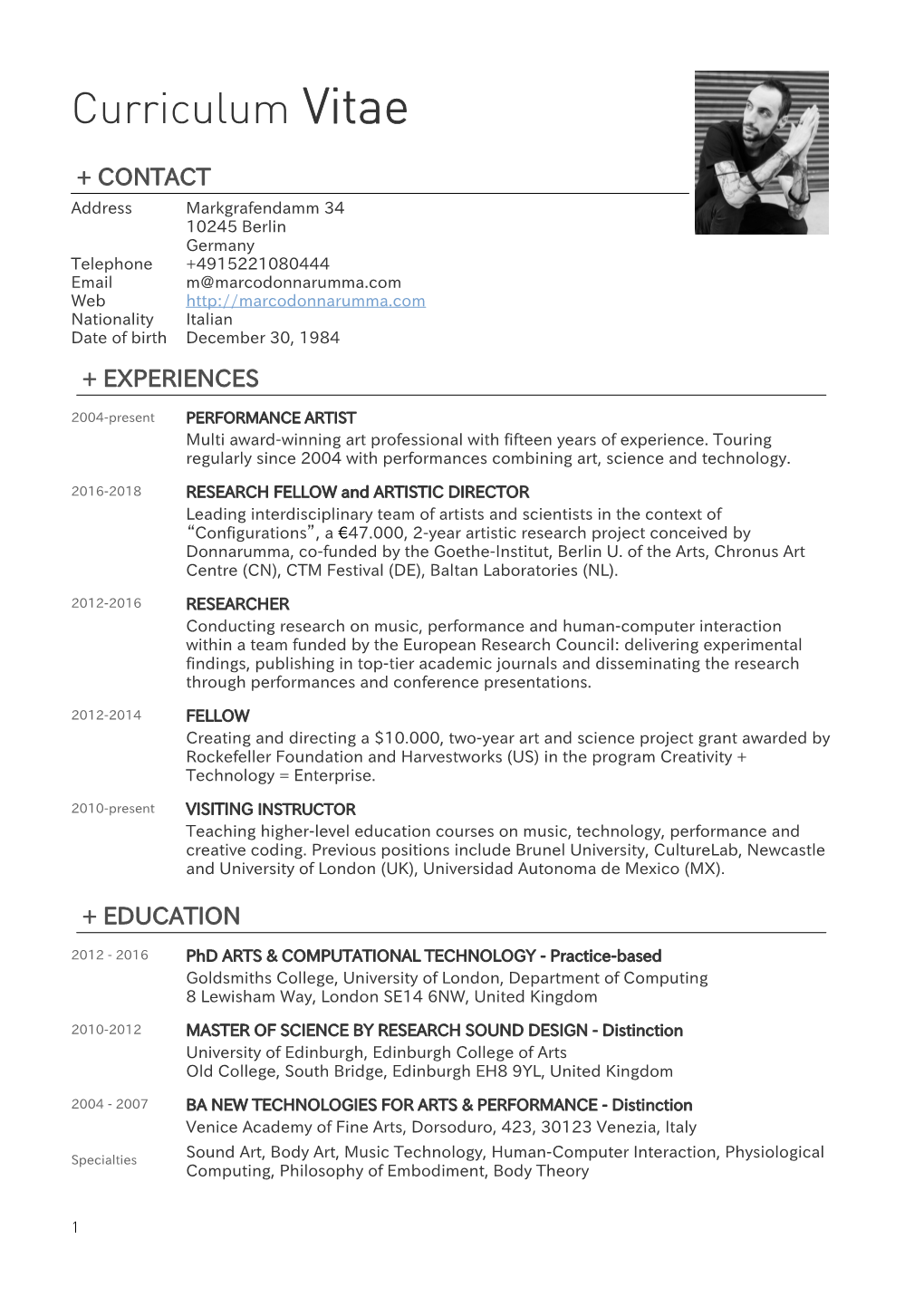 Curriculum Vitae