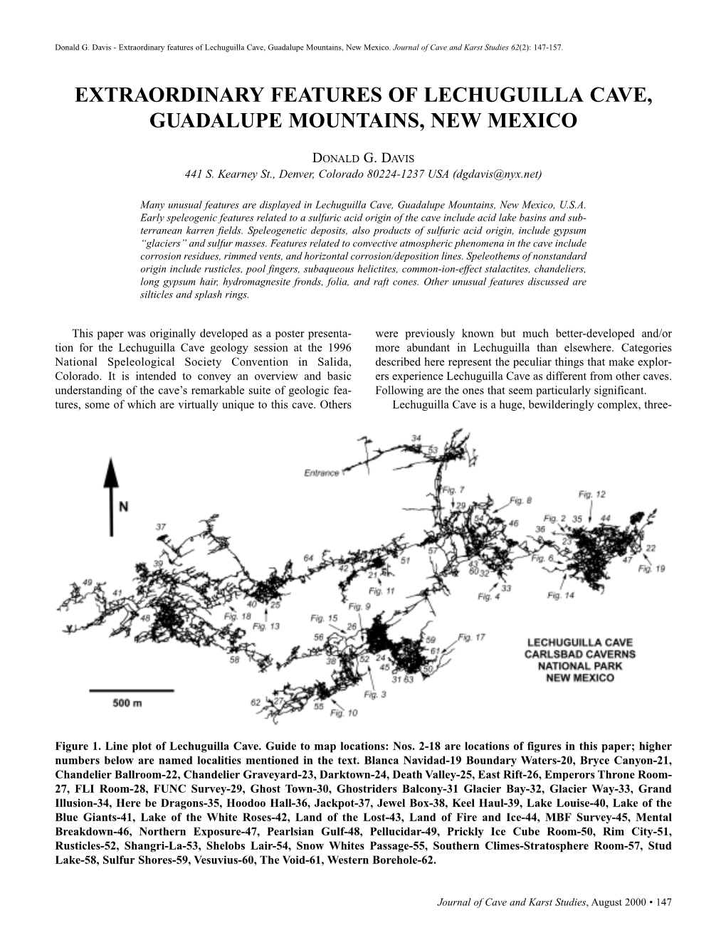 Extraordinary Features of Lechuguilla Cave, Guadalupe Mountains, New Mexico