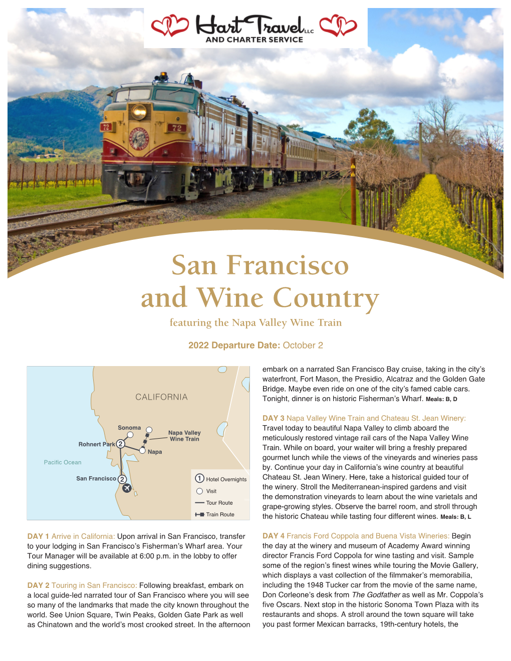 San Francisco and Wine Country Brochure