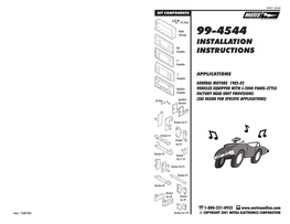 Installation Instructions for ALL VEHICLES Both Sides of the Steering Column