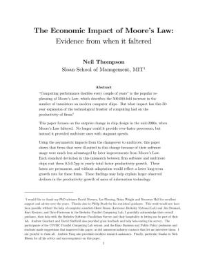 The Economic Impact of Moore's Law: Evidence from When It Faltered