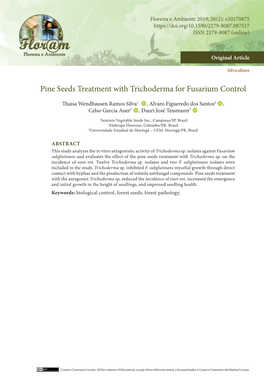 Pine Seeds Treatment with Trichoderma for Fusarium Control