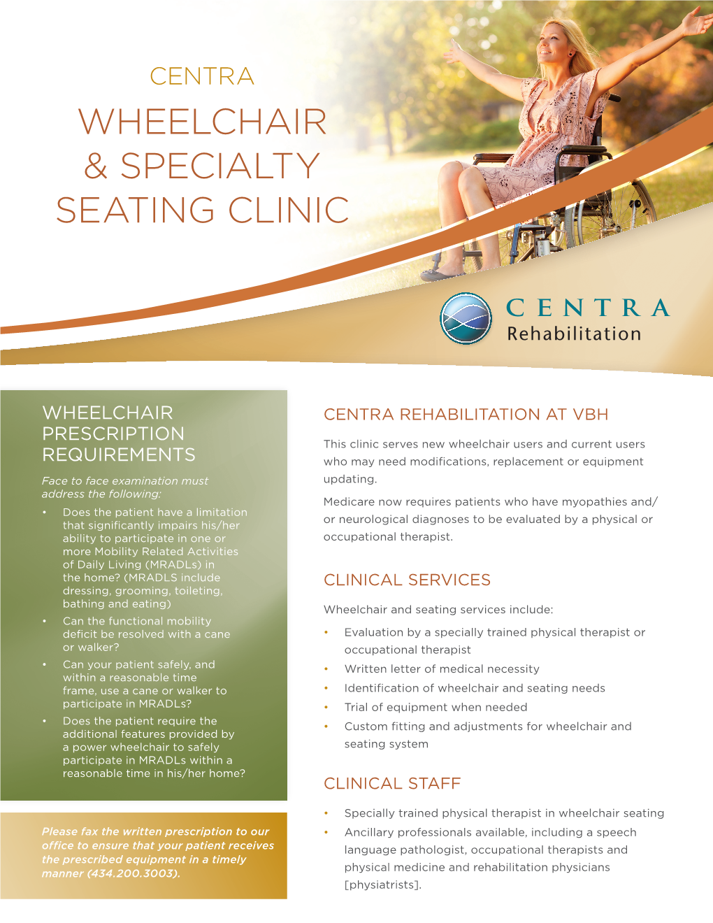 Wheelchair & Specialty Seating Clinic