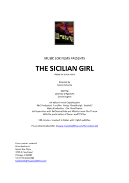 THE SICILIAN GIRL Based on a True Story