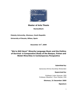 Master of Arts Thesis