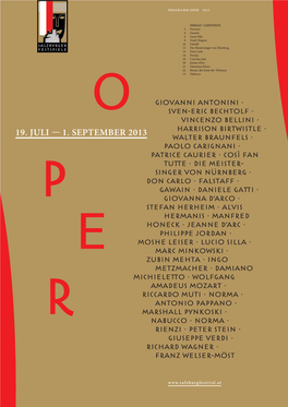 Salzburger Festspiele 2013: Die Oper