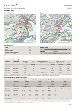 KRIENS (LU) Map of Municipality Regional Overview