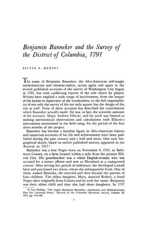 Benjamin Banneker and the Survey of the District of Columbia, 1791