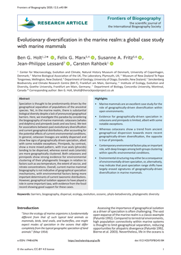 A Global Case Study with Marine Mammals