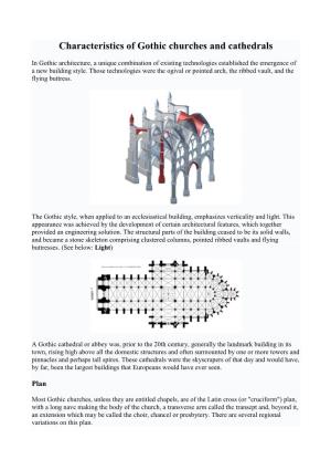 Characteristics of Gothic Churches and Cathedrals