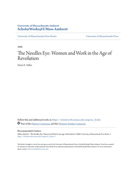 The Needles Eye This Page Intentionally Left Blank the Needle's Eye Women and Work in the Age of Revolution
