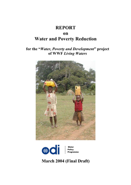 Water and Poverty Reduction for the “Water, Poverty and Development” Project of WWF Living Waters