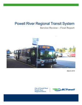 Powell River Service Review (2015)