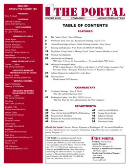 TABLE of CONTENTS Randall Groger Air Land Forwarders, Inc