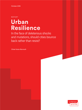 Urban Resilience in the Face of Deleterious Shocks and Mutations, Should Cities Bounce Back Rather Than Resist?