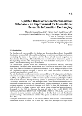Updated Brazilian's Georeferenced Soil Database – an Improvement For
