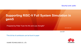 Supporting RISC-V Full System Simulation in Gem5
