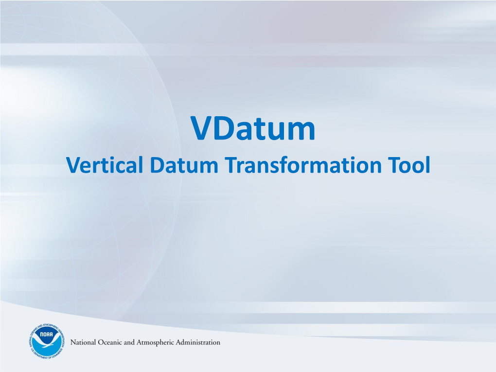 Vdatum: Vertical Datum Transformation Tool