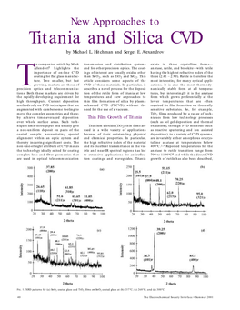 New Approaches to Titania and Silica CVD by Michael L