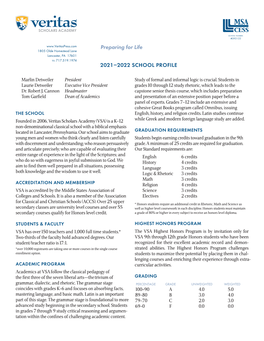 VSA School Profile 2021-2022